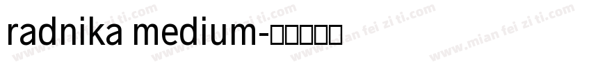 radnika medium字体转换
